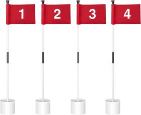 Kingtop 744110812336 Golf Flagstick Mini Putting Green Flag For Yard All 3 Feet Double-sid