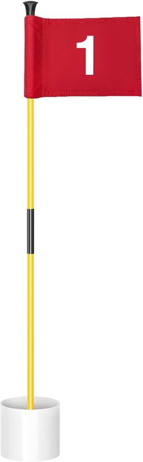 Ga036-pe1 Kingtop Golf Flagstick Mini Putting Green Flag For Yard All 3 Feet Double-sid