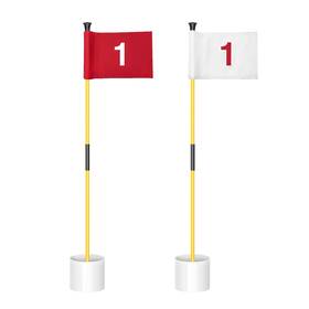 Ga039-pe2 Kingtop Miniature Golf Flagstick Practice Putting Green Flags For Yard P