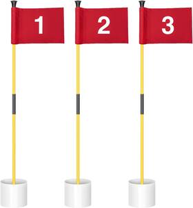 Ga043-pe3 Kingtop Golf Flagstick Mini Putting Green Flag For Yard All 3 Feet Double-sid