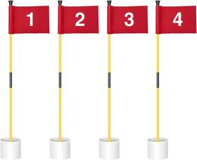 Kt-ga075-nl4 Kingtop Mini Golf Flagstick 3 Feet Double-sided Numbered Flags Pin And Cup Set