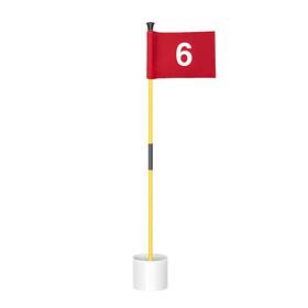 Kt-ga085-nl1 Kingtop Miniature Golf Flagstick Practice Putting Green Flags For Yard P