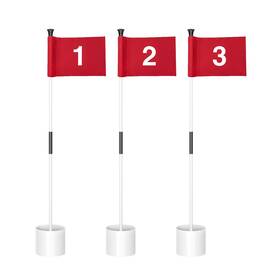 Kingtop Kt-ga117-nl3 Miniature Golf Flagstick Practice Putting Green Flags For Yard Pin Fla