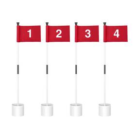 Kt-ga118-nl4 Kingtop Miniature Golf Flagstick Practice Putting Green Flags For Yard