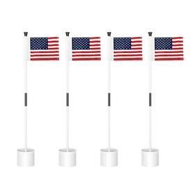 Kingtop Kt-ga125-nl4 American Golf Flagstick Mini Double-side Usa Flag Practice Put