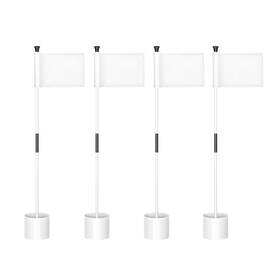 Kingtop Kt-ga126-nl4 Golf Flagstick Set - 4-pack Miniature Putting Green Flags 3ft Poles