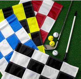 Kt-ga127-nl4 Kingtop Checkered Golf Flag 20x14 Inch Tube Combo- 4pack