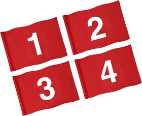 Kt-ga183-nl4 Kingtop Numbered Golf Flag 20x14 Inch - 420d 14x20 Inch- Red #1-4 4pk