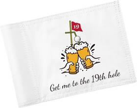 Kt-ga192-nl1 Kingtop 19th Hole Golf Flag Double-sided 6x8 Inch Backyard Practice