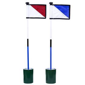 Konday 633690276532 Golf Flagstick 3ft Flag Hole Cup Set Double-sided Putting Green Flags Fo