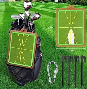 Kphalth Golf Mat 00x 2 Pack Training For Swing Detection Batting Premium Impact