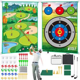 7888-8 Kuroshine Battle Golf Game Chipping Mat - 37pcs Sticky Pro Games Practice Mats Ind