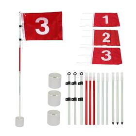 Kvmp0002501 Kvmorze Golf Flagstick 6ft Nylon Pin Flag Abs Hole Cup Set Portable 5 Section Desig