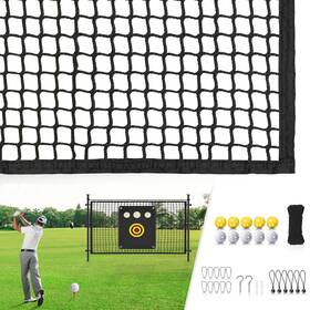 Lap52s1119gefqwtz-01 Laapee Golf Net Sports Netting Set - 10 X 10ft Practice With Target Fabric Rope