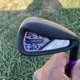 Lag Shot 850038109240 7 Iron Golf Swing Trainer Club For Right Handed Women Purple