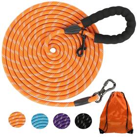 B0cr13bwjj Leterno Reflective Dog Training Leash 16/30/50/100ft Long Lead With Lock For All Dogs