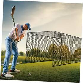Letusto Abn-gc-101015 Practice Golf Cage Net - Durable Design Versatile For 10x10x15 Feet Black