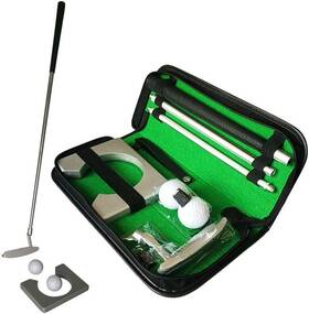 Ling 054114763184 Executive Golf Putter Set - Portable Putting Gift Kit Green