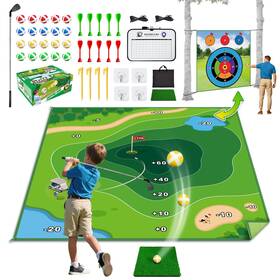 Linket 717813843440 Golf Mats Practice Outdoor Indoor Hitting Mat 2in1 Double Sided 6x6ft