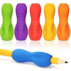 Litumfen Groove-grip-roypgb006 6-pack Pencil Grips Ergonomic Triangular Design With Guiding Assorted Colors