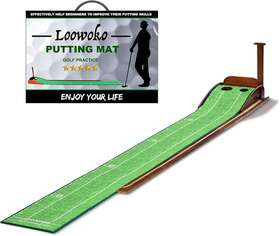 Loowoko 689828352173 Indoor Putting Green With Ball Return Golf Practice Training Equipment