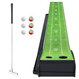 Qz-tl0352-3-mk Losbenco Golf Putting Green Mat With Putter And 6 Balls Practice Ma