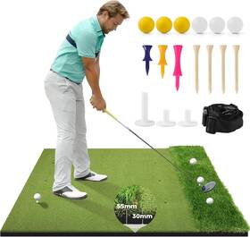 Lovegoo 771098997625 5x4ft 30mm Golf Mat - Dual-turf Hitting Practice For Backyard Driving
