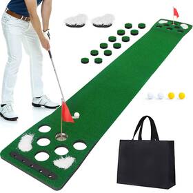 Luricaa 794969937230 Golf Putting Game Set Green Mat With 4 Balls 2 Cups