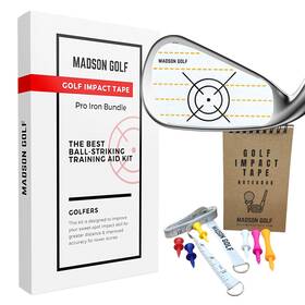 Madson Golf 850024277335 Club Impact Tape Labels Swing Trainer Bundle With Training Aids Face Sticker