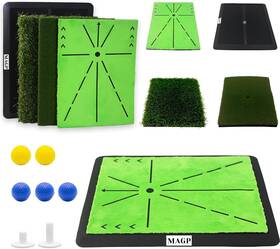 Magp 747519616833 3 Pack Replaceable Golf Hitting Mats Practice Swing Mat With Non-slip Heav