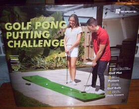 Md Sports 705353742781 Golf Pong Putting Challenge Nib Mat 2 Putters 4 Balls 12 Hole Covers