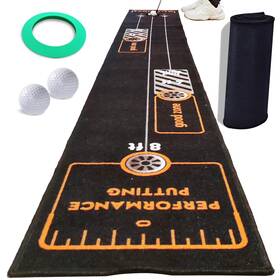 Mele Links 029082226986 Melelinks 10ft Golf Alignment Aid Training Putter Black Swing Putting Trainer