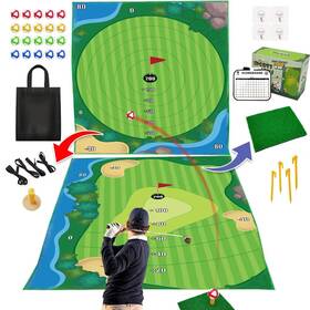 Mhm 766236386225 Mhms Ultimate Indoor Golf Chipping Game Mat - Premium Practice Ideal G