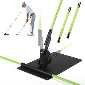 Mikosi 734257449106 Adjustable Golf Alignment Stick Holder Training Aid With 48 Inch Collapsibl