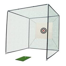 Heosyxgknnevgzrl0a Mochalight O7fbj4zh Golf Cage Practice Hitting Net 10 X 10ft Heavy Steel Frame With Black