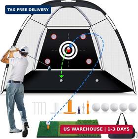 Moko 840401488492 Golf Net With Practice Mat Hitting For Outdoor Indoor Backyard Dr