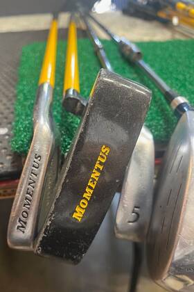Momentus/medicus Driver-5 Lot 4 Clubs-momentus Golf Swing Trainer/medicus Iron-good Grips