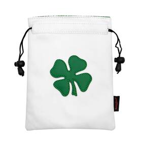 Montela Golf 779640904008 Leather Tee Pouch With Drawstrings - Valuables Bag For Men And Women White