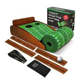 Moss Boss Golf 196852299454 Practice Putting Mat With Mirror Or Tutor Aid And Set