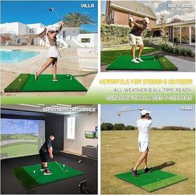My Voice 445026252201 Golf Hitting Mats 5 X 4 Feet Practice Indoor Simulator Thickened Hig