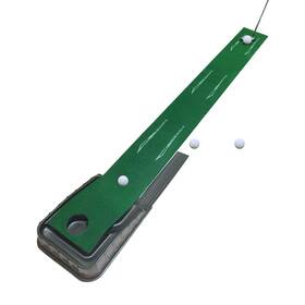 Mykuja 787414632576 Pro Golf Putting Mat Indoor Green With Ball Return Mini M