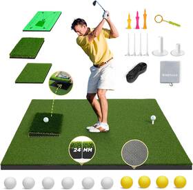 Myvoice 445038632619 Premium 4-in-1 Golf Hitting Mat 5x4 Ft Thick Practice With 4 Turf Mats New Myvoice 445038632619 Premium 4-in-1 Golf Hitting Mat 5x4 Ft Thick Practice With 4 Turf Mats New