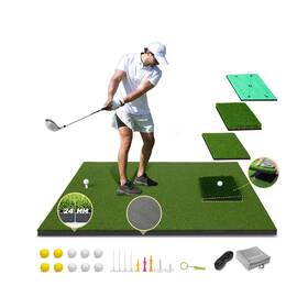 Myvoice F2t-hm3n Pro 4-in-1 Thickened Golf Mat Premium 5x4ft Hitting 4 Inter