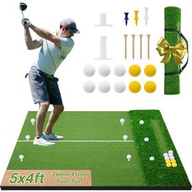 Neoaider Gefqddcqq5x4ft001a0 Golf Mat 26 Mm 45mm Dual-turf 5x4 Ft/6x4 Ft Hitting For Practice