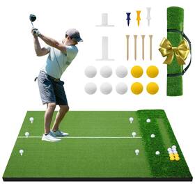Neoaider Gefqddcqq6x4ft000a0 6x4 Ft Premium Dual-turf Golf Mat With Ball Tray 10 Green