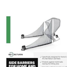Net Return 846401 Side Barriers V2 For Home And Pro Series Golf Nets 64x64in Nylon
