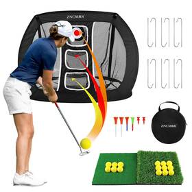 Noah & Emma 611830729674 Pop Up Golf Chipping Net With 15 Practice Balls 2 Hitting Mats And Carry Bag