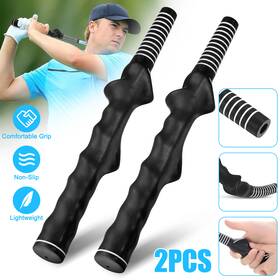 Nsi 600609622582 2pcs Golf Grip Trainer Standard Teaching Aid Warm Up Training Practice Anywhere