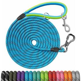 B0c2gkkl44 Ntr 50ft Extra Long Dog Leash With 2 Swivel Hooks Reflective - Puppy Rope Lead