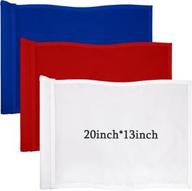 Flags-39968 Nuenen 3 Pcs Large Golf Flags With Tube Inserted 13 X 20 Inch Oversize Putting G